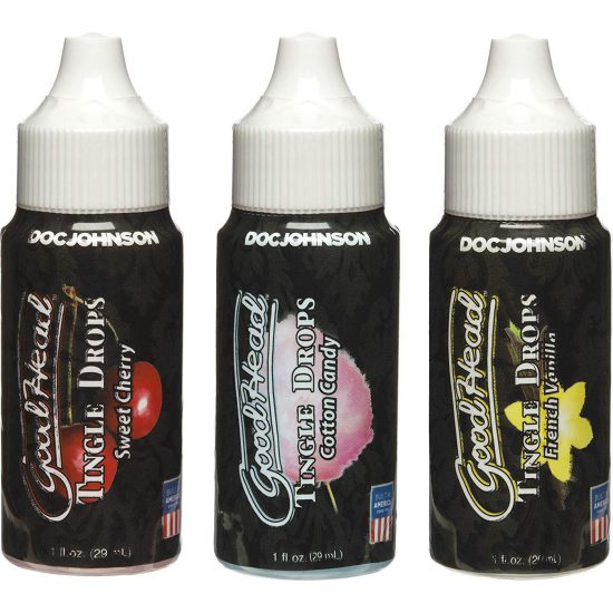 GoodHead - Tingle Drops- Sweet Cherry, Cotton Candy, French Vanilla - 3 X 1 fl. Oz. (29 ml)