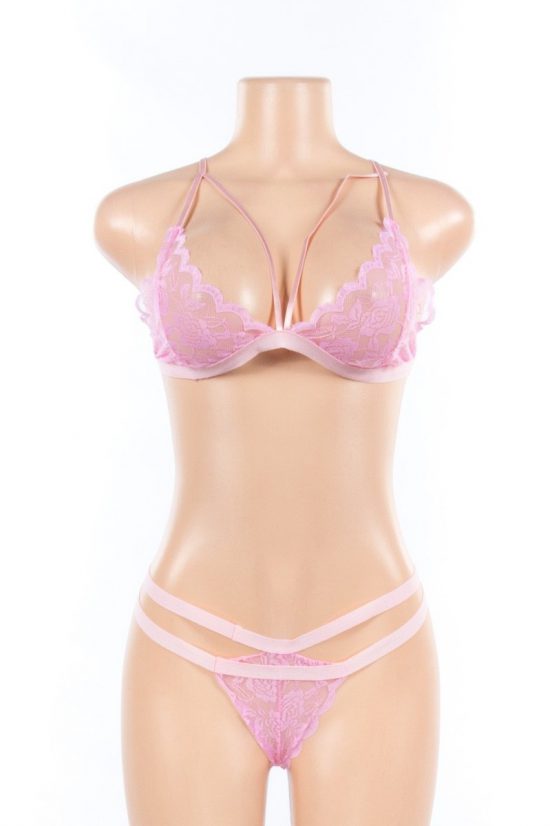 Sexy lace Pink two sets - Image 4