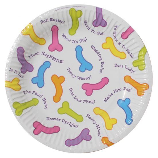 Risque Bachelorette Party Plates