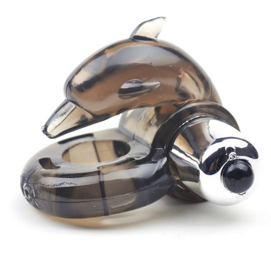 Vibrating Cock Ring Penis Dolphin Bullet Adult Sex Toy Couples Hard Erection Men