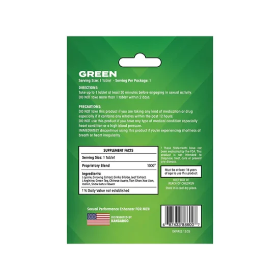 Kangaroo Pills for Men | Green Male Enhancement Supplement Maximum Strength - Image 3