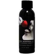 Succulent Strawberry Edible Massage Oil – 2 Oz. by Earthly Body
