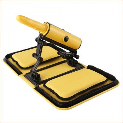 Thrusting, Vibrating & Heating Sex Machine in a Yellow Bag with Remote Control