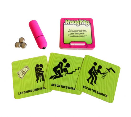 Sexy Vibrations Sex Positions Card Game With Bullet