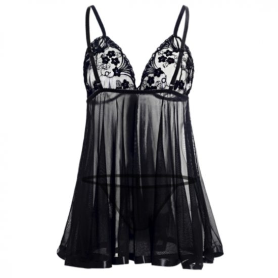 Plus size sequined Babydoll(with G-Strings) - Always Attract