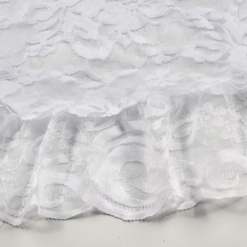 S-6XL Plus size lace deep v split Babydoll(with G-Strings)WHITE - Image 6