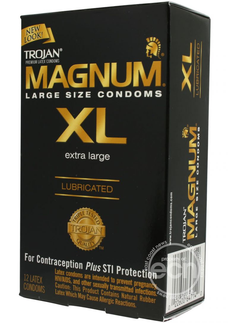 Trojan Condom Magnum Extra Large Lubricated 12 Pack Always Attract