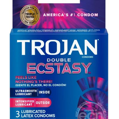 Trojan Double Ecstasy Condoms 3 Pack