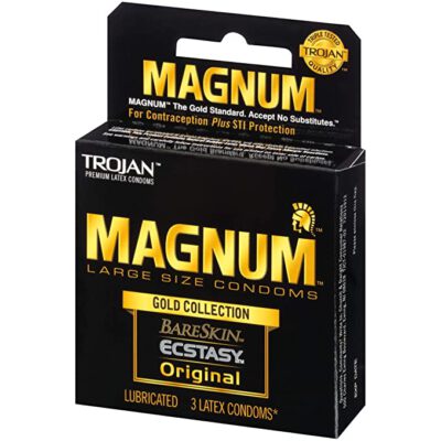Trojan Magnum Gold Collection Large Size Condom 3 pack