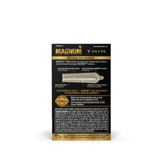 Trojan Condom Magnum Thin Large Size Lubricated 3 Pack - Image 3