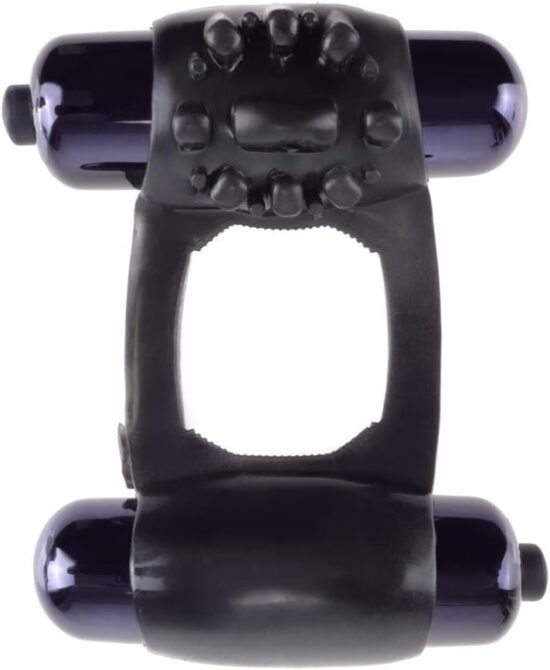 Fantasy C-Ringz Duo-Vibrating Super Cock Ring with Bullets - Black - Image 4
