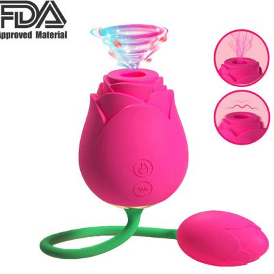 10-Speed Silicone Rose Clitoral Sucking with Vibrating Egg