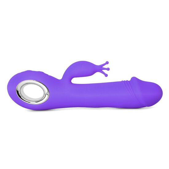 Pink Color 7 Speeds Rechargeable Silicone Penis Shape Vibrator with Rotation and Heating - Image 9