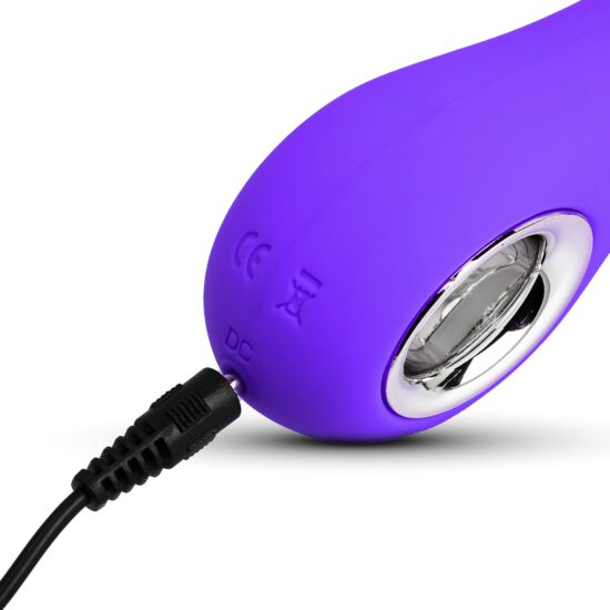 Pink Color 7 Speeds Rechargeable Silicone Penis Shape Vibrator with Rotation and Heating - Image 5