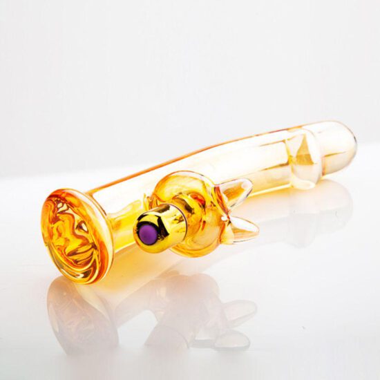 Golden Glass Dildo Vibrator - Image 4