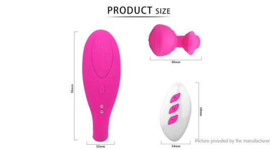 9 Speeds Remote Control Pink Color Rechargeable Clitoral and G-Spot Rabbit Vibrator - Image 3