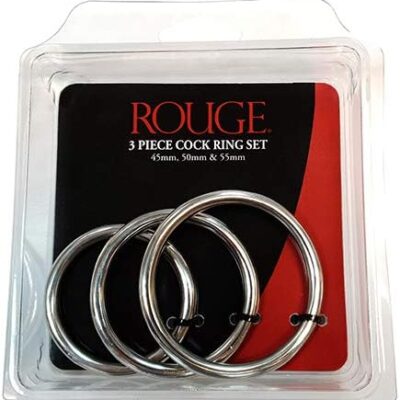 Rouge Stainless Steel Cock Ring Set of 3 Pieces