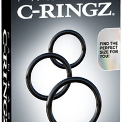Fantasy C-Ringz Silicone 3-Ring Stamina Cock Ring Set – Black