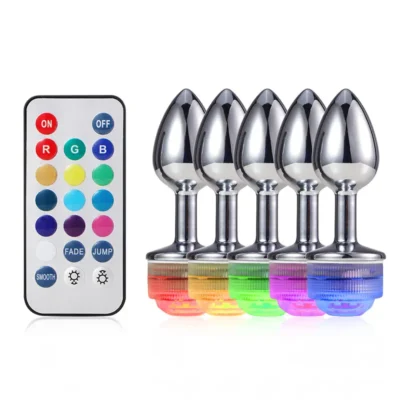 Metal Butt Plug with Light ( Non Vibrating )