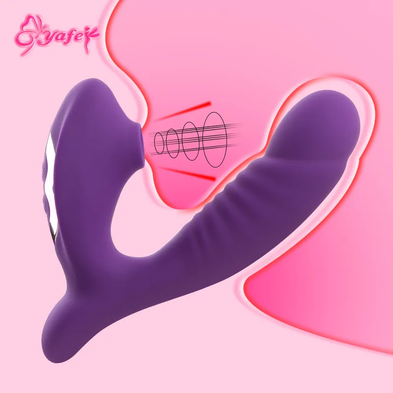 10-Speed Purple Color Silicone Clitoral and G-Spot Vibrator ( 3 Functions in 1 Sex Toy )