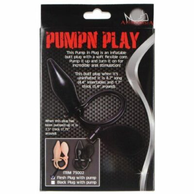 Black Inflatable Anal Plug