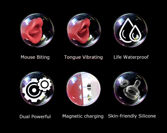 Red Color Big Mouth Stimulator with Licking Tongue - Image 7