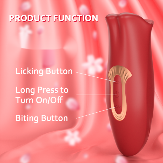 Red Color Big Mouth Stimulator with Licking Tongue - Image 6