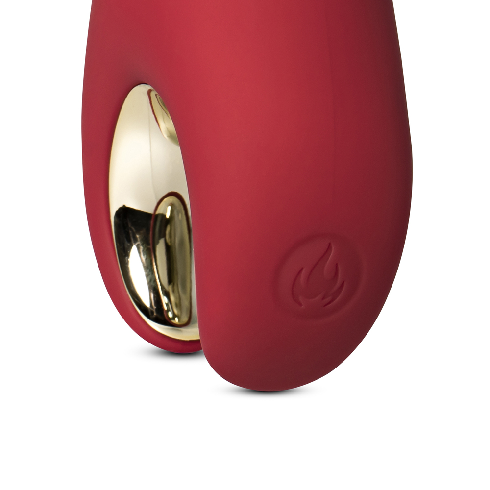 8-Speed Red Color Silicone Penis Shape Vibrator with Rotation Function - Image 8