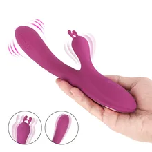 12-Speed Purple Color Silicone Rabbit Vibrator with Wiggling Function