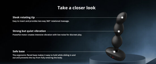 Ridge App-controlled Vibrating and Rotating Anal Beads - Image 4