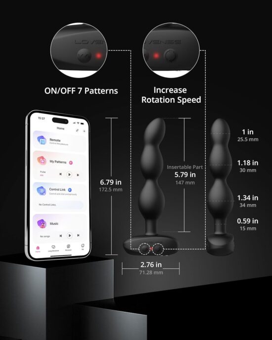 Ridge App-controlled Vibrating and Rotating Anal Beads - Image 13