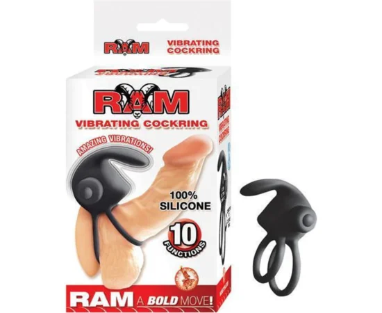 Ram Silicone Vibrating Cock Ring - Black or Purple