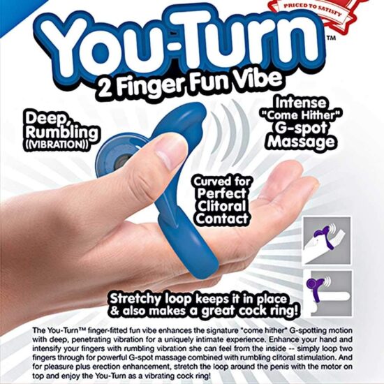 Screaming O You-Turn 2 Finger Vibe Blue - Clitoral Vibrator - Image 3