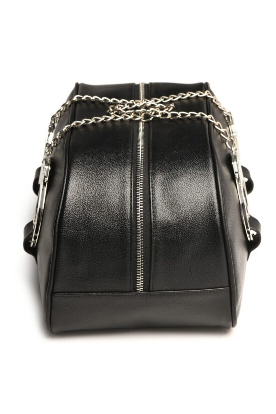 Master Series Cuffed & Loaded Travel Bag with Handcuff Handles - Black/Silver - Image 4