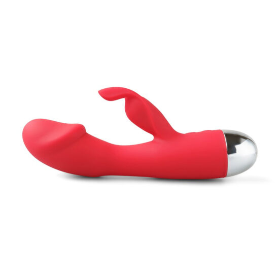 10 Speeds Red Color Rechargeable Silicone Rabbit Vibrator - Image 3