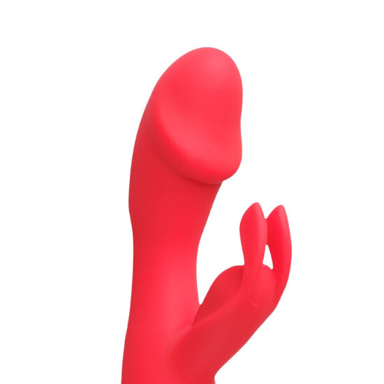 10 Speeds Red Color Rechargeable Silicone Rabbit Vibrator - Image 4