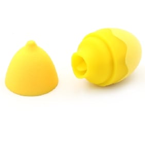 10 Speeds Rechargeable Silicone Lemon Vibrator with Tongue - Image 6