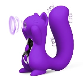 10 Speeds Purple Color Silicone Squirrel Clitoral Sucking Massager