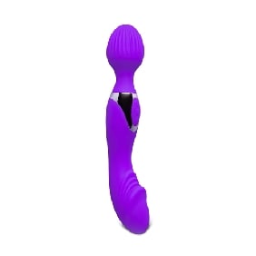 10-Speed Purple Color Silicone Double Ended Wand Massager - Image 10