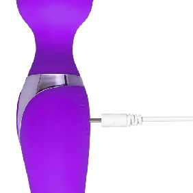 10-Speed Purple Color Silicone Double Ended Wand Massager - Image 6