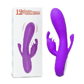 12-Speed Purple Color Silicone Rabbit Vibrator Type II
