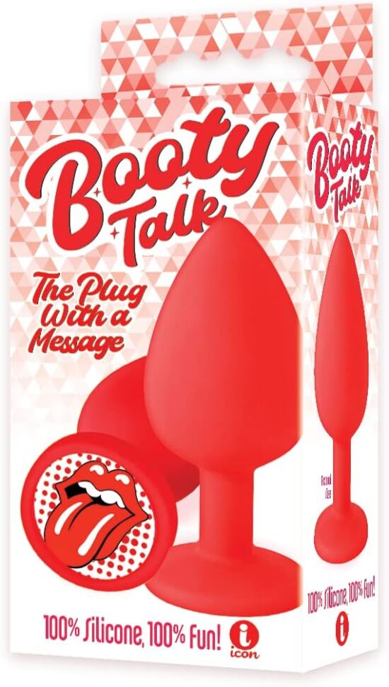 The 9's - Booty Talk Silicone Butt Plug Tongue - Red
