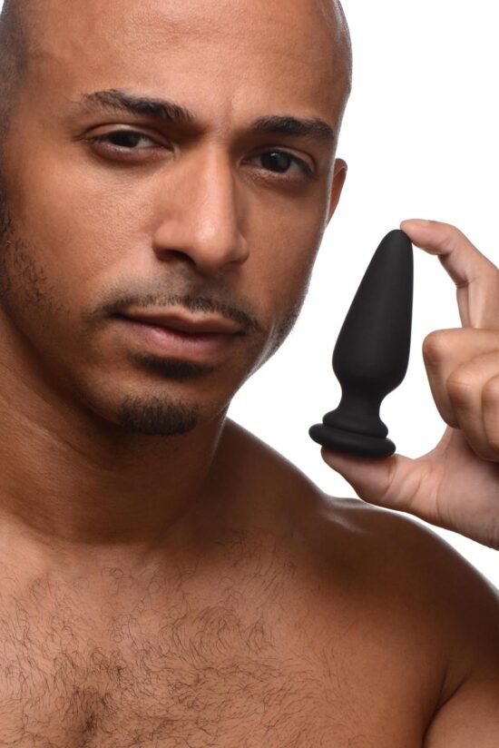 Tailz Snap-On Silicone Anal Plug - Small - Black/Pink - Image 3