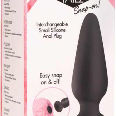 Tailz Snap-On Silicone Anal Plug – Small – Black/Pink