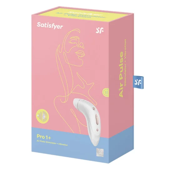Satisfyer Pro 1+ Vibration Pressure Clitoral Stimulator USB Rechargeable Waterproof 5.11in - White