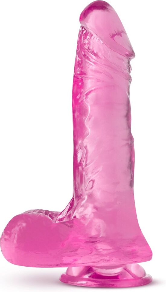 B Yours Plus Ram n' Jam Realistic Dildo with Balls 8in - Pink - Image 2
