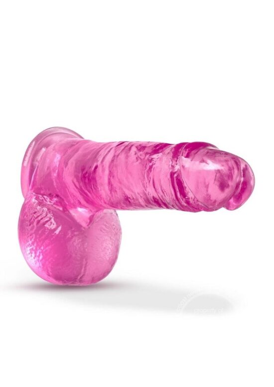B Yours Plus Rock n' Roll Realistic Dildo with Balls 7.25in - Pink - Image 3