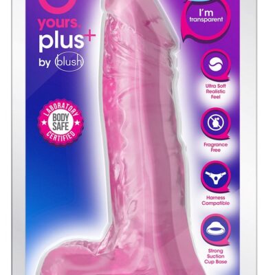 B Yours Plus Ram n’ Jam Realistic Dildo with Balls 8in – Pink