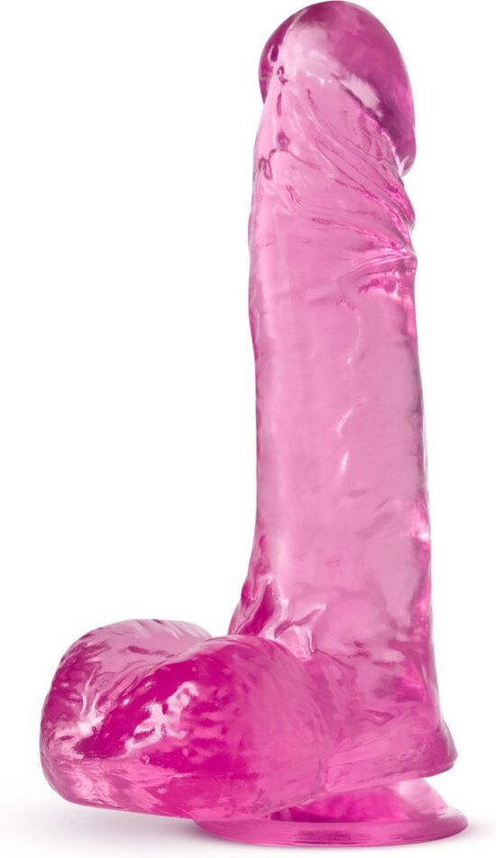 B Yours Plus Ram n' Jam Realistic Dildo with Balls 8in - Pink - Image 3