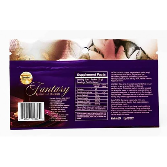 Fantasy Aphrodisiac Female Enhancement Chocolate Sachet 15g - Image 3